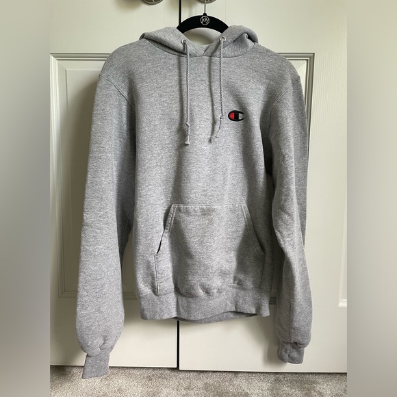 Champion Sweaters - Gray Champion Logo Hoodie